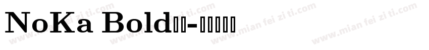 NoKa Bold字体字体转换